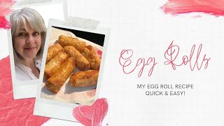 Quick & Easy Homemade Egg Roll Recipe / Deep Fried / Air Fried / Comfort Food