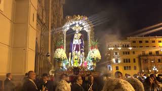 Nuestro Padre Jesús Nazareno Cautivo de Trinitarias atrio de la Catedral de Lima. Lunes Santo 2024