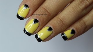 Video tutorial #141 Nail art unghie gialla e nera, Primavera, Spring 2016- By Flaylook