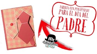 Tarjeta interactiva con movimiento para el día del padre: tira de la corbata