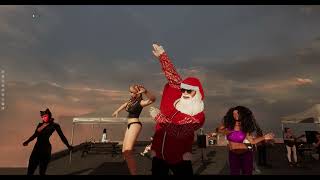 Santa Dancing at The Comic Sense Party in Sansar.Feat#CageTheElephant #ReadyToLetGo #retrometallic