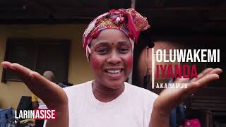 Iya Mufu on set of LARIN ASISE by Seyi Aina and Habeeb Alagbe