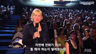 Ellen DeGeneres Introducing Something(?) at Emmys (Korean sub)