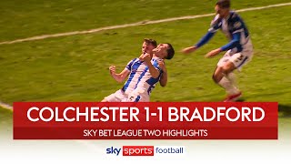 DRAMATIC 99th-minute equaliser! 😱 | Colchester 1-1 Bradford | League Two Highlights