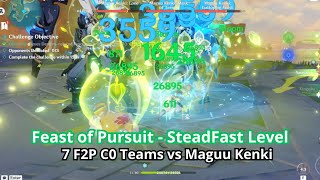 F2P C0 5⭐Team Vs Maguu Kenki Lv.105 - Steadfast Level - Day 1 Feast of Pursuit Genshin impact