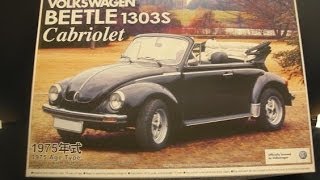 Unpacking Volkswagen Beetle 1303S Cabriolet 1/24 Aoshima