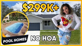 Most AFFORDABLE New Construction POOL Homes near Ocala, FL! Starting at $299K! NO HOA