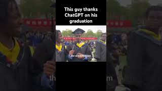 This guy is grateful to ChatGPT on his graduation #shorts