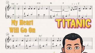 Titanic Partitura Piano - My Heart Will Go On piano