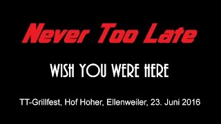 Never Too Late - Wish You Were Here (Pink Floyd cover)