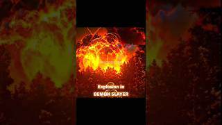 Explosion in Normal anime vs Demon Slayer #animeedits #anime #demonslayer #explosion