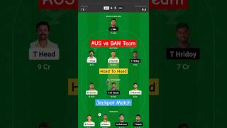 AUS vs BAN today dream11 prediction team || Australia vs Bangladesh || #shorts #trending #viral