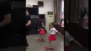 2 little girl dance