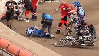 Sturz/Crash/Upadek Krystian Pieszczek + Marcin Nowak (Bürgermeisterpokal 2024 Krakow Speedway)