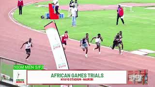 BEST 100M Men Semi Final races, African Games Kenyan Trials 2024