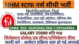 NHM STAFF NURSE VACANCY 2024 l STAFF NURSE VACANCY 2024 l NURSING VACANCY l NHM STAFF NURSE VACANCY