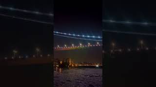 WOW! WATCH A FAN IN TURKEY CELEBRATED CRISTIANO RONALDO BIRTHDAY WITH LASER LIGHTS ON A BRIDGE