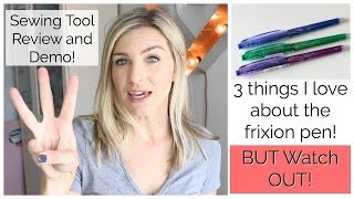 Pilot Frixion Pen for Sewing! Tool Review and Demo