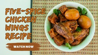 Five-Spice Chicken Wings Recipe | How to Cook Chinese Five Spice Chicken Wings - Simple Chinese Food