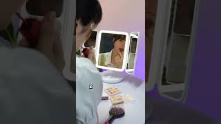 Gương trang điểm gấp tích hợp đèn LED, đồng hồ JORDAN&JUDY NV536 #chiemtaimobile #unboxing #shorts