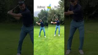 DRIVER vs IRON #golf #golftips #golfdriver #golfinstruction #golfing #golfcoach  #golfswing