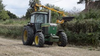 Hedgecutting 2023 with Straight Piped Classic John Deere 4055 & Bomford Rotary Part 1