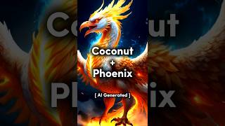 Coconut VS Phoenix ❤️‍🔥 #animals #fruits #hybrid #fusion #demon #monster #ai #aiart #hybridcreatures