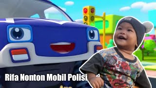 Hari ini Rifa MAU NONTON MOBIL POLISI video nya babybus yang Rifa suka hehe