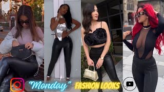 How to Style Shiny Leggings Monday Styles 2024 | Top 5 How To Style Curvy Leather Pants Fashion