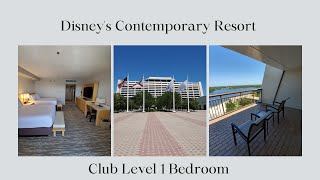 Disney's Contemporary Resort|Club Level 1 Bedroom Tour