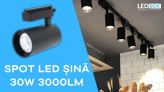 Spot șina LED tracklights , proiector iluminat comercial pentru sină monofazată HQ 30W 3000 lumeni