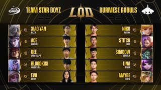 ACE နဲ့ Dee ပါဝင်သော Team Star Boyz Vs Burmese Ghouls Game 1 (BO 2) LOD ပွဲများ Maybe နဲ့တွေ့တဲ့ပွဲ