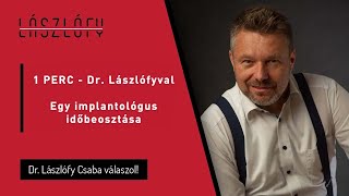 Egy implantológus időbeosztása - Dr. Lászlófy Csaba