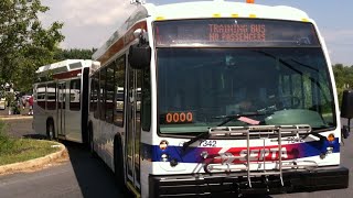 Exclusive! SEPTA 2014 Novabus LFS Articulated HEV #7342 Departing The SEPTA Roadeo