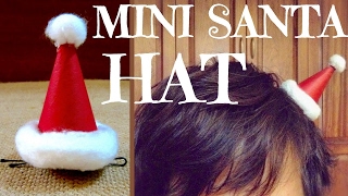 How to Make a Santa Hat Hair Clip | Christmas DIY