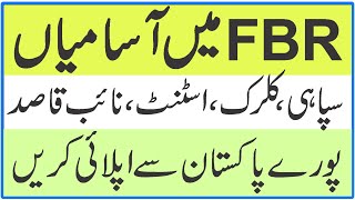 Federal Board of Revenue jobs 2022 - FBR Jobs 2022 Online Apply