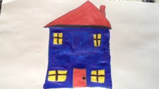 Blue House Drawing That I Made!!!