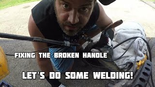 part 2 Cub Cadet sc 300 hw 12ABB22J709 let's fix the handle by welding it