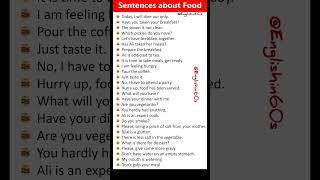 English Sentences About Food #shorts #learnenglish #dailyenglish