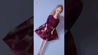 DIY Doll Frock || How To Make Barbie Clothes || Eshu Art&Craft #shorts #viralshorts #doll #diy