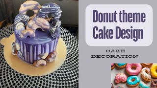 Donut Theme Cake Design 🍩 Unique Cake design💖