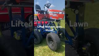 MONSTER #lawnmower #lifted #carshow #landscaping #monstertruck