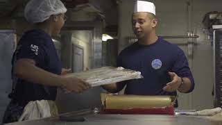 USS Dwight D  Eisenhower CVN 69 Chefs Cook Thanksgiving Dinner for 5000 Sailors