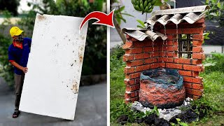 WOW! Amazing Ideas With Foam Box - How To Make Wonderful and Ancient Waterfall for Your Garden