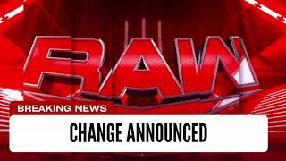 WWE Announces Big Raw Change