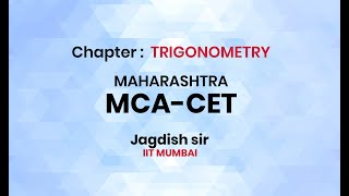 Trigonometry 1 | MCA CET preparation