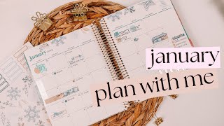 ❄️ January 2023 | Plan With Me | Erin Condren  LifePlanner | Hourly Layout