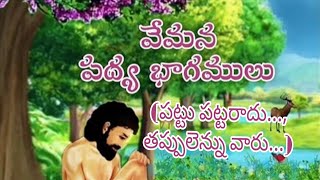 VEMANA TELUGU PADYALU...(పట్టు పట్టరాదు..., తప్పులెన్ను వారు...) వేమన పద్యాలు... నిజ జీవిత సత్యాలు