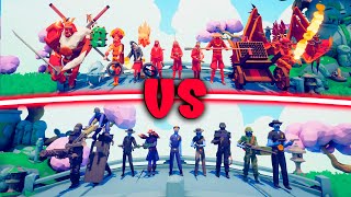 MEGA DYNASTY TEAM vs MODERN MILITARY TEAM | TABS - Totally Accurate Battle Simulator