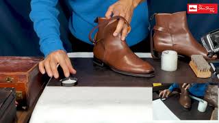 ASMR Unboxing and Shoe Shine Lof & Tung jodhpur boots (Chardil)